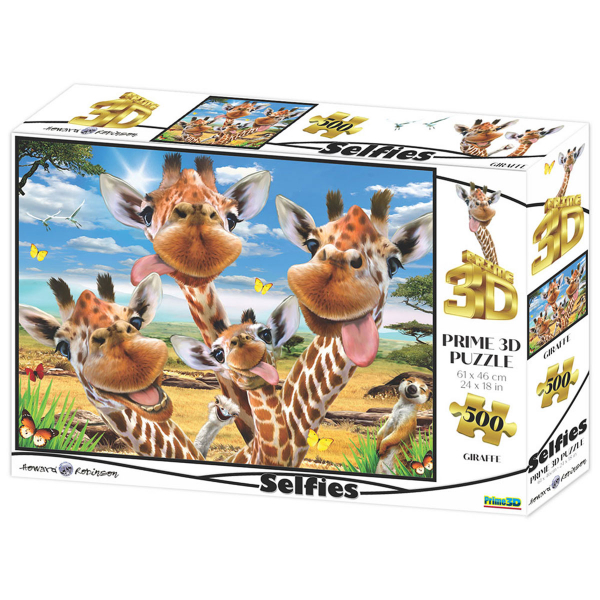 Prime 3D Super puzzle Žirafe 500 delova 61x46cm Selfi 10374 - ODDO igračke