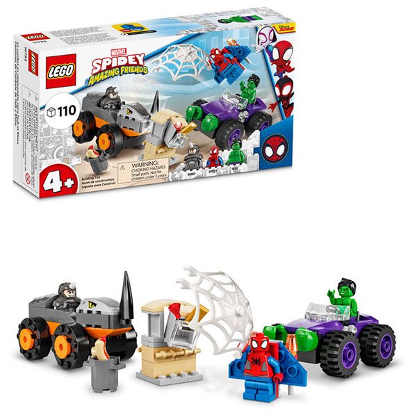 Lego Marvel Spidey And His Amazing Friends Hulk vs. Rhino Truck Showdown LE10782 - ODDO igračke