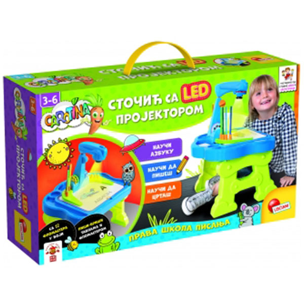 Carotina SR Edukativni Stočić sa LED projektorom Lisciani RS88614 - ODDO igračke