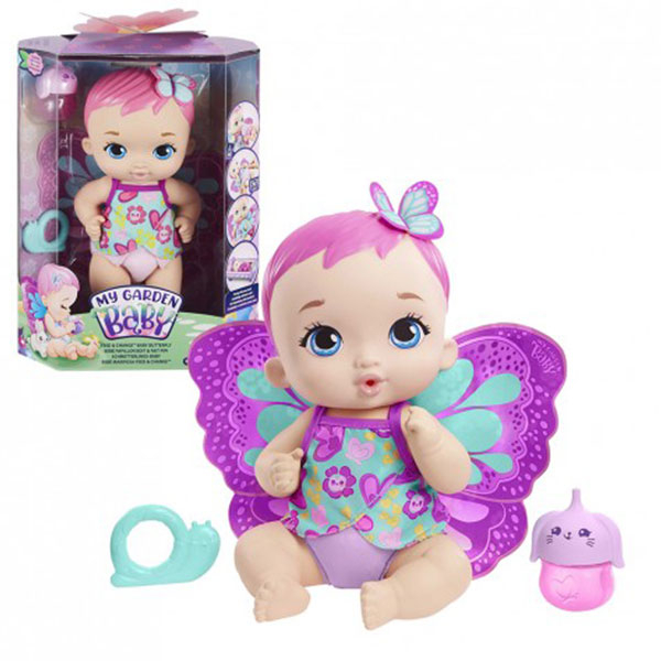 My Garden Baby Feed and Change Baby Butterfly Doll 30cm Mattel Lutka 977745 - ODDO igračke