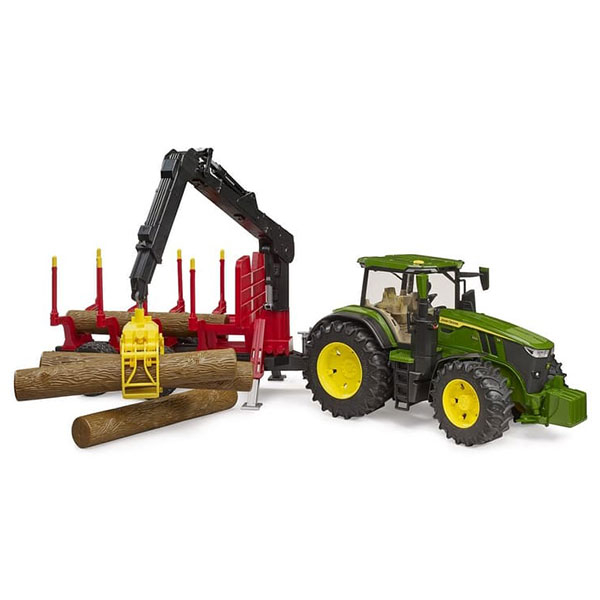 Bruder Traktor John Deere 7R 350 sa prikolicom i 4 trupca 031541 - ODDO igračke