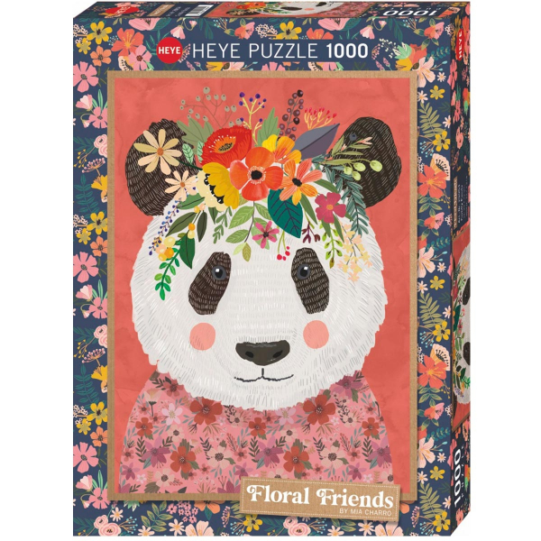 Heye puzzle 1000 pcs Floral Friends Cuddly Panda 29954 - ODDO igračke