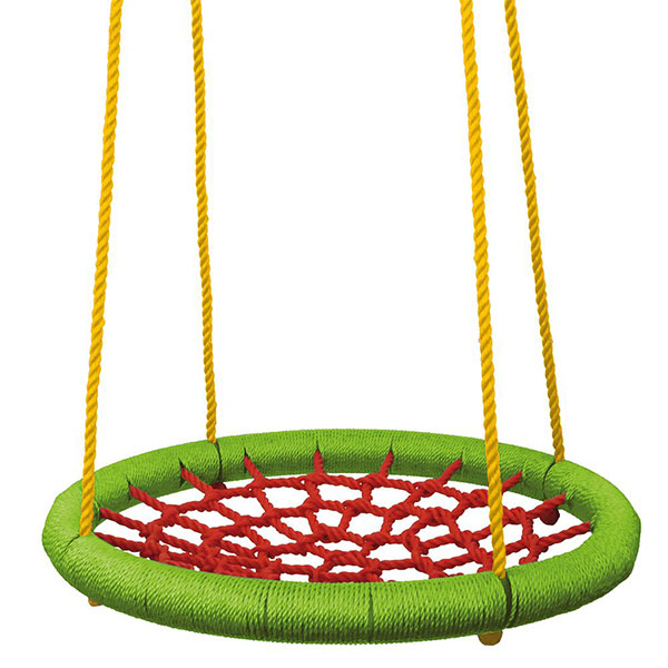 Ljuljaška Gnezdo za decu Prsten za ljuljanje - zeleni/crveni 83cm Woody 91412 - ODDO igračke