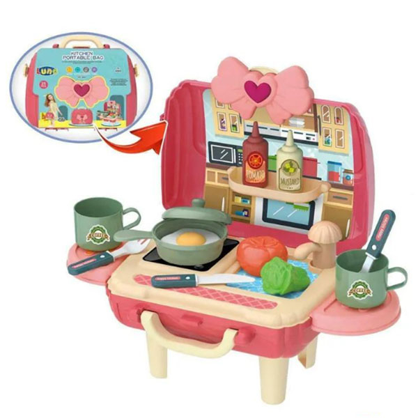 Kuhinjski set 25pcs u koferu pink Luna 622043 - ODDO igračke