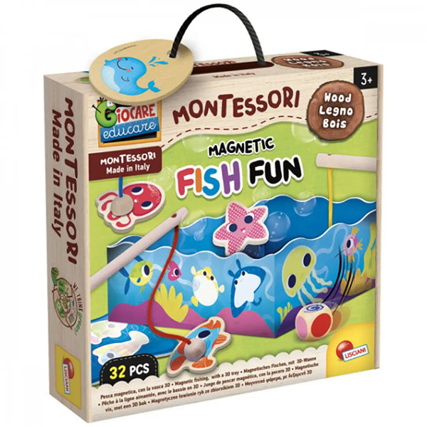 Montesori Edukativna kutija Fish Fun Lisciani 98354 - ODDO igračke