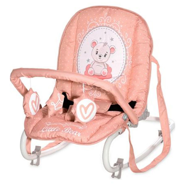 Ležaljka za bebe Lorelli Eliza - Mellow Roze Bear 10110142375 - ODDO igračke