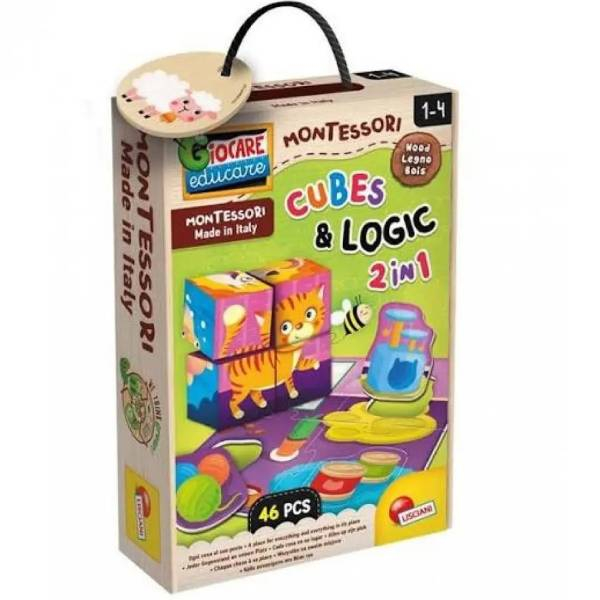 Montesori Edukativna kutija Cubes and Logic Lisciani 96879 - ODDO igračke