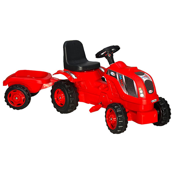Traktor sa prikolicom Micromax jednobojni, crveni 010282 - ODDO igračke