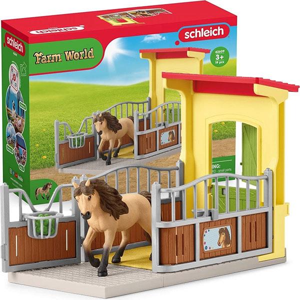 Schleich Svet farme - štala ponija sa pastuvom islandskog ponija 42609 - ODDO igračke