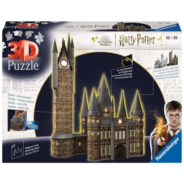 Ravensburger 3D slagalica Zamak Harry Potter Hogwarts - Astronomska kula - Noćno izdanje RA11551 - ODDO igračke