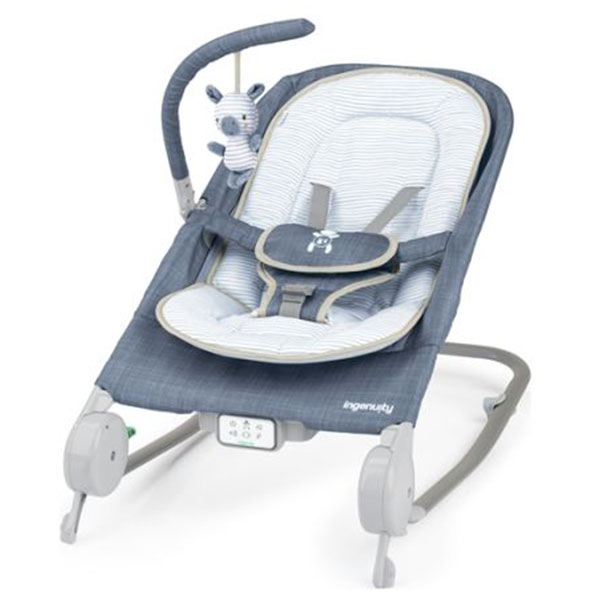 Kids II Ingenuity ležaljka Happy Belly Chambray 0-6M ( masažno sedište ) SKU16854 - ODDO igračke