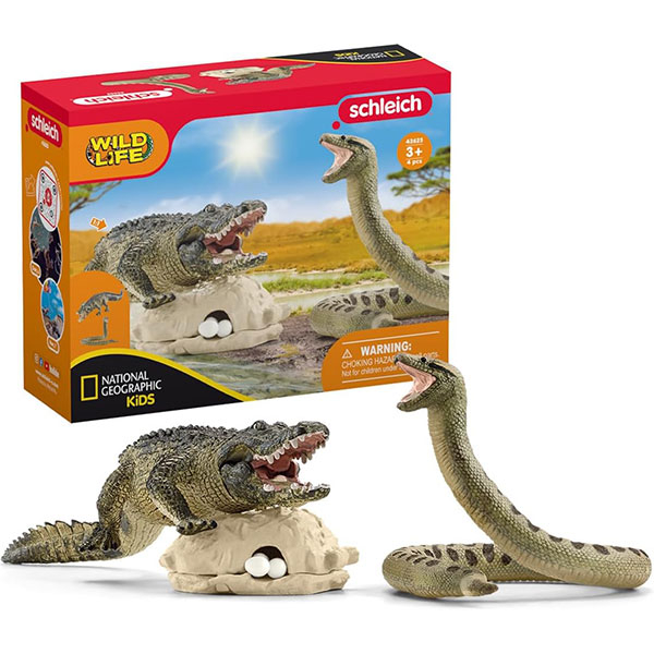 Schleich Opasnost u močvari sa aligatorom i zmijom 42559 - ODDO igračke