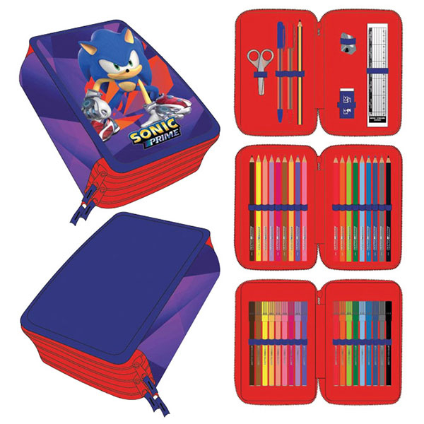 Pernica puna 3zipa Sonic Prime Cerda 2700000562 plavo-crvena - ODDO igračke