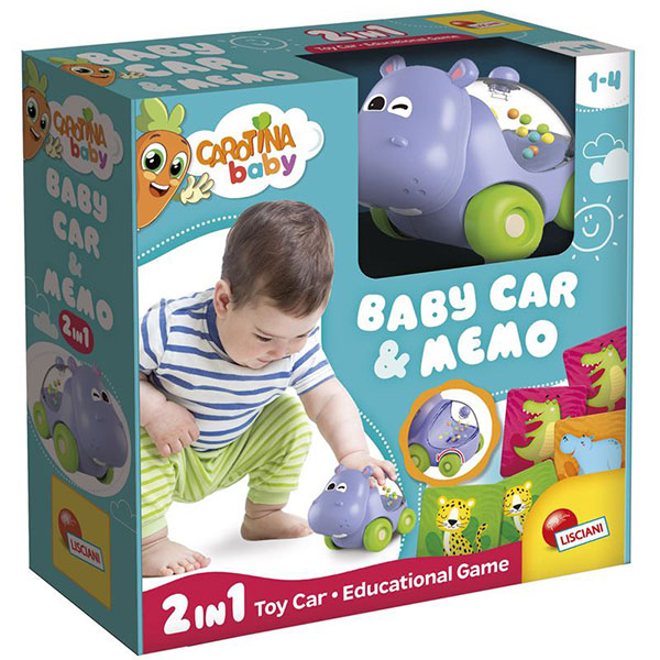Carotina Baby 2u1 Auto Hippo i igra Memo Lisciani 102273 - ODDO igračke
