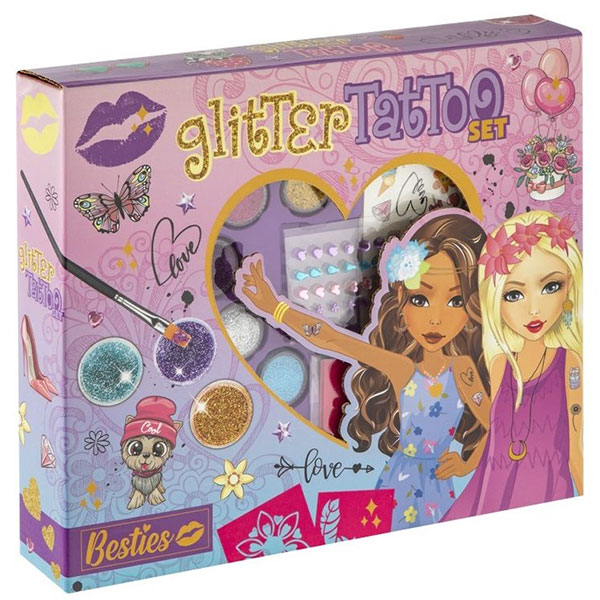 Besties Glitter Tattoo set 30x25cm 140039 - ODDO igračke