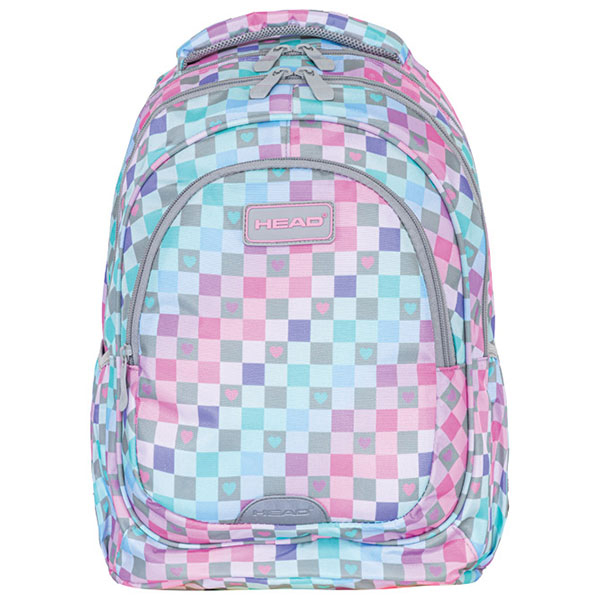 Ranac đački anatomski 3zipa AB330 Checkered Hearts 24.Head 502024106 pastelni - ODDO igračke