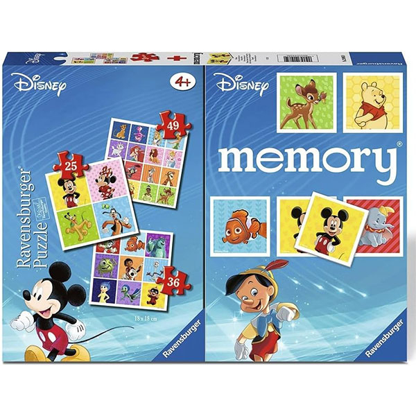 Ravensburger društvena igra –Disney 3 x puzzle i igra memorije RA20985 - ODDO igračke