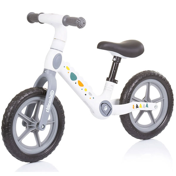 Balans bicikl bez pedala Dino White Grey Chipolino DIKDI02304WG - ODDO igračke
