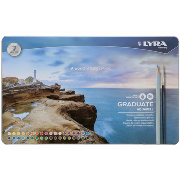 Drvene boje 36/1 sa četkicom AQUARELL LYRA u metalnoj kutiji 2881360 - ODDO igračke