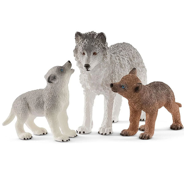 Schleich Porodica vukova - vučica i bebe 42472 - ODDO igračke