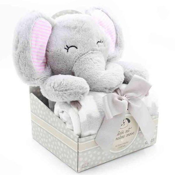 Sweet Dreams ćebe i igračka Slonče sivo YD533707 - ODDO igračke