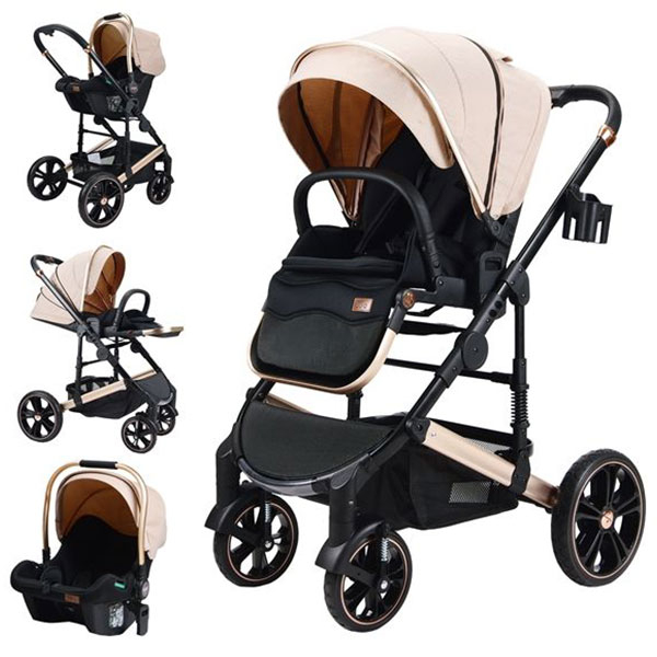 BBO Kolica za bebe MegaMove Set - Latte U8SLATTE - ODDO igračke