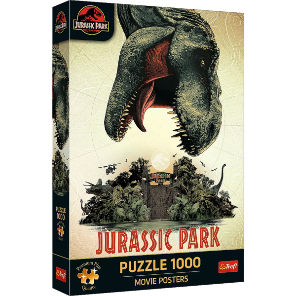 Trefl Puzzle 1000 pcs Premium Plus Quality Movie Posters: Jurassic Park 10883 - ODDO igračke