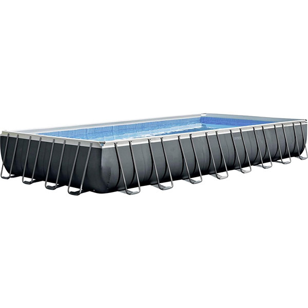 Bazen za dvorište Intex Ultra XTR Rectangular Frame sa čeličnom konstrukcijom i peščanom pumpom – 9.75m x 4.88m x 1.32m 26374NP - ODDO igračke