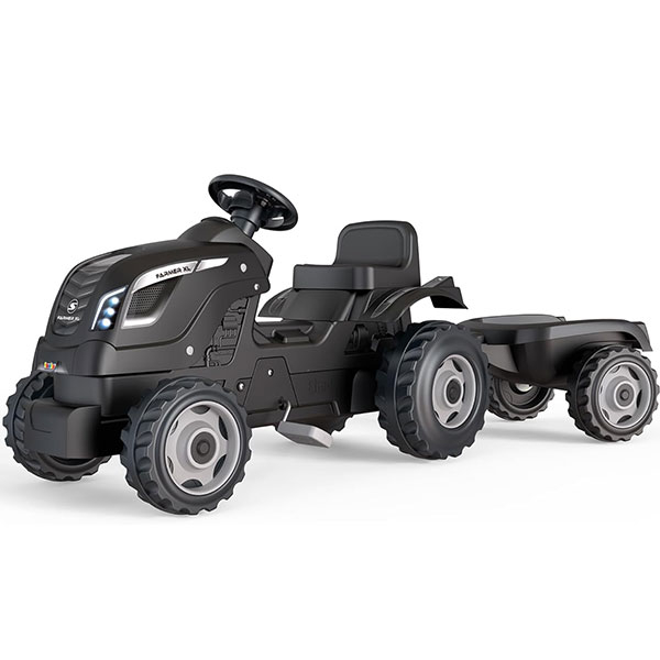 Traktor na pedale sa prikolicom Farmer XL Black Smoby SM710131 - ODDO igračke