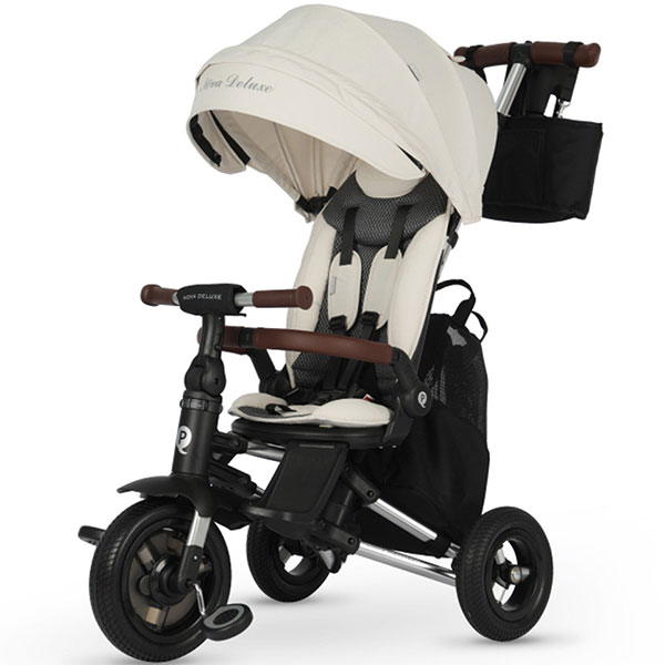 Tricikl sa ručkom Nova Deluxe bež Qplay 41312054 - ODDO igračke