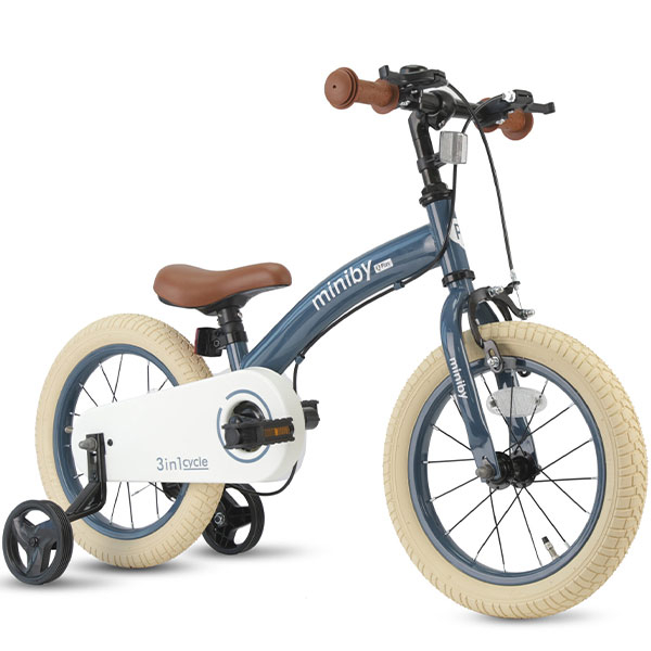 Bicikl za decu Miniby 12inča sivo-plava Qplay 41312184 - ODDO igračke