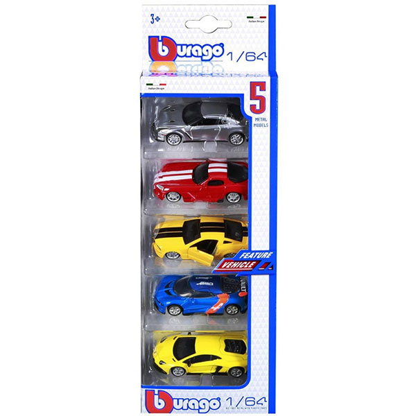 Burago Autići 5-pack 1:64 BU59031 - ODDO igračke