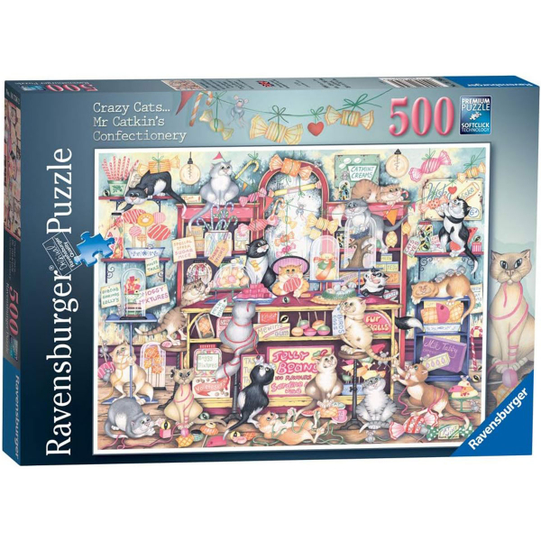 Ravensburger puzzle (slagalice) - 500pcs Lude mačke RA16756 - ODDO igračke