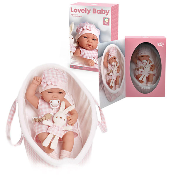 Lutka Lovely Baby 38cm u nosiljci roze 1042393 - ODDO igračke