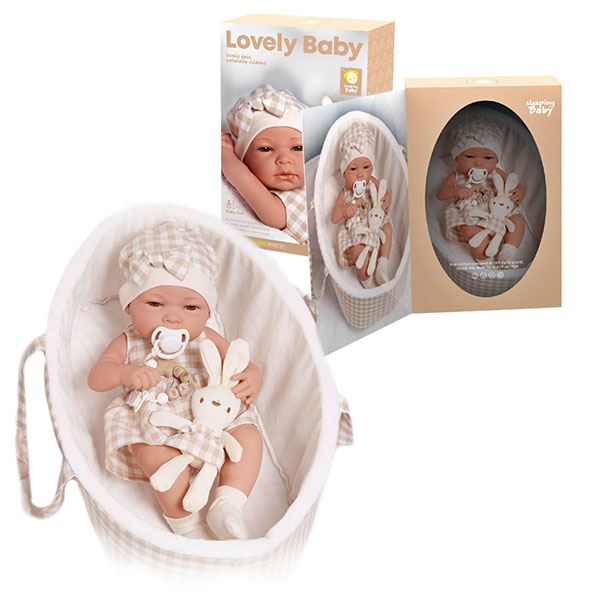 Lutka Lovely Baby 38cm u nosiljci žuta 1042394 - ODDO igračke