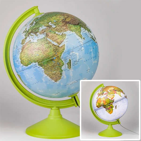 Globus svetleći fizičko-politički ø 26 cm na srpskom jeziku 1041242 - ODDO igračke