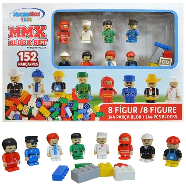 Kocke set sa 152 dela i mini figurama 020342 - ODDO igračke
