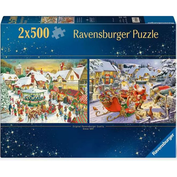 Ravensburger puzzle (slagalice) - 2x500pcs Božićna kolekcija RA12000040 - ODDO igračke