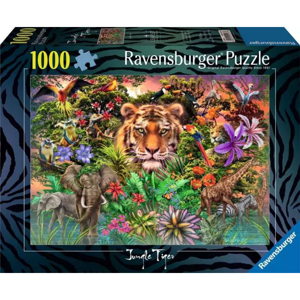 Ravensburger puzzle (slagalice) - 1000pcs Jungle Tiger RA12001273 - ODDO igračke