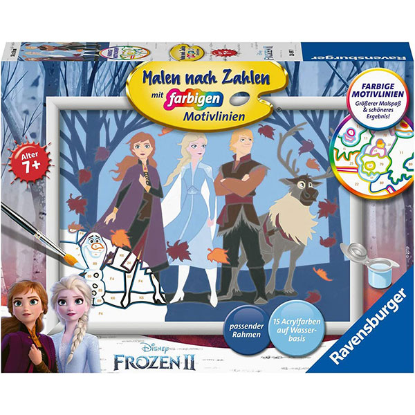 Ravensburger društvena igra - CreArt Paint by Numbers Anna and Olaf bojanka RA28491 - ODDO igračke