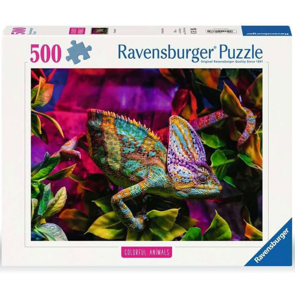 Ravensburger puzzle (slagalice) - 500pcs Colorful Animals - Chameleon RA12001333 - ODDO igračke