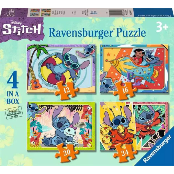 Ravensburger puzzle (slagalice) - 4u1 Dizni Stič RA12001069 - ODDO igračke