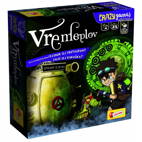 Društvena igra SR Crazy Games - Vremeplov Lisciani 96473 - ODDO igračke
