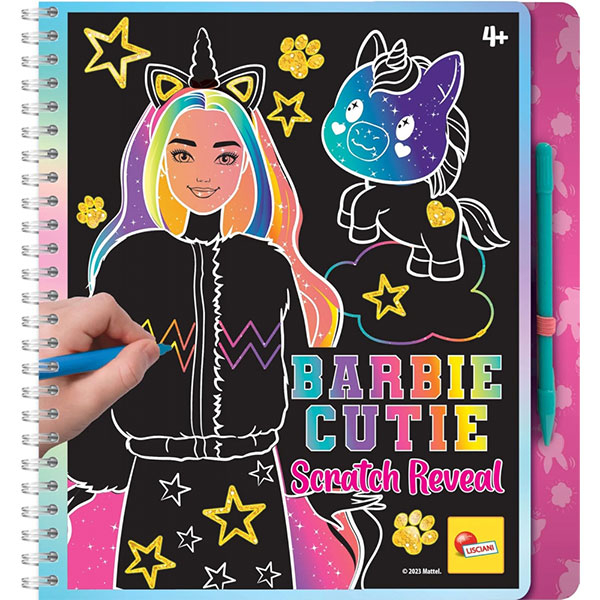 Lisciani Barbie Sketch Book Cutie Scratch Reveal 51243 - ODDO igračke