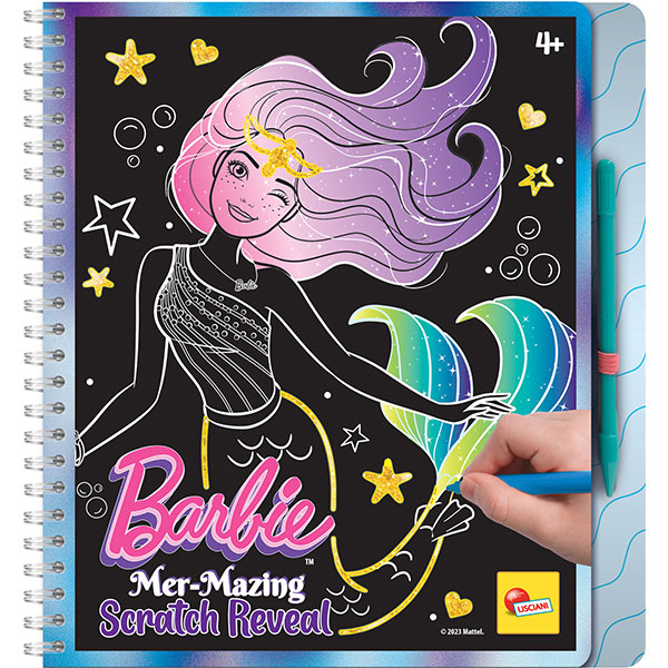 Lisciani Barbie Sketch Book Mer-Mazing Scratch Reveal 51232 - ODDO igračke