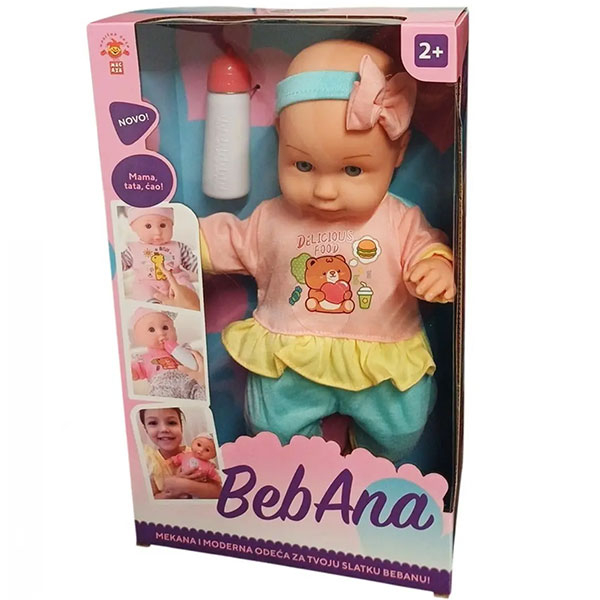 Lutka beba medica sa flašicom 30cm KH956-1 - ODDO igračke