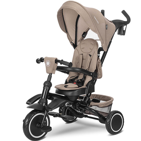 Tricikl sa ručkom na sklapanje Freccia beige Lorelli 10050672603 - ODDO igračke