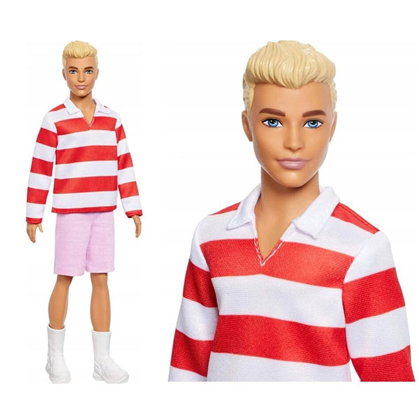 Barbie Ken lutka crveno bela majica 255689 - ODDO igračke