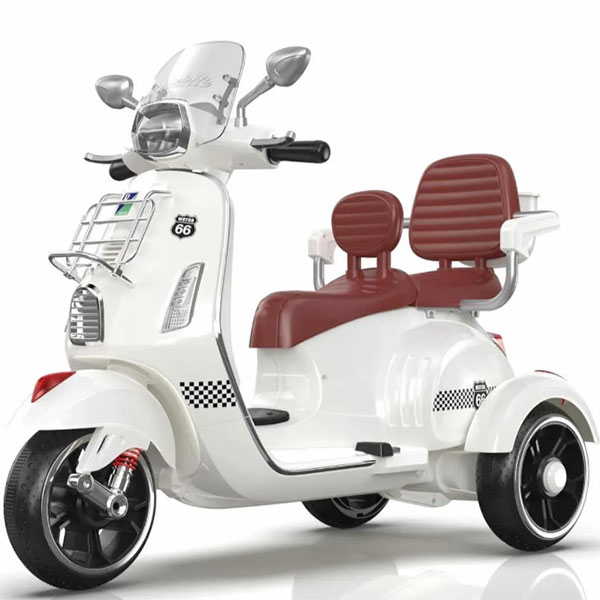 Vespa na akumulator DVOSED 12V Bela 029872B - ODDO igračke