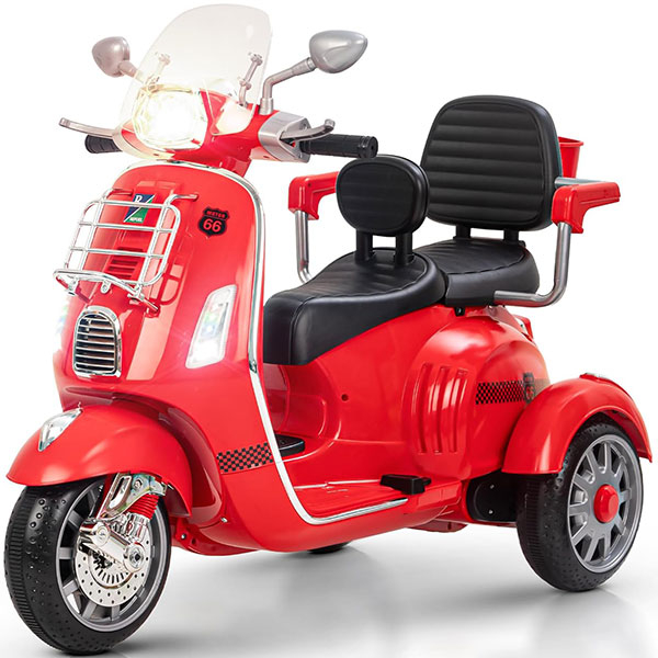 Vespa na akumulator DVOSED 12V crvena 029872 - ODDO igračke